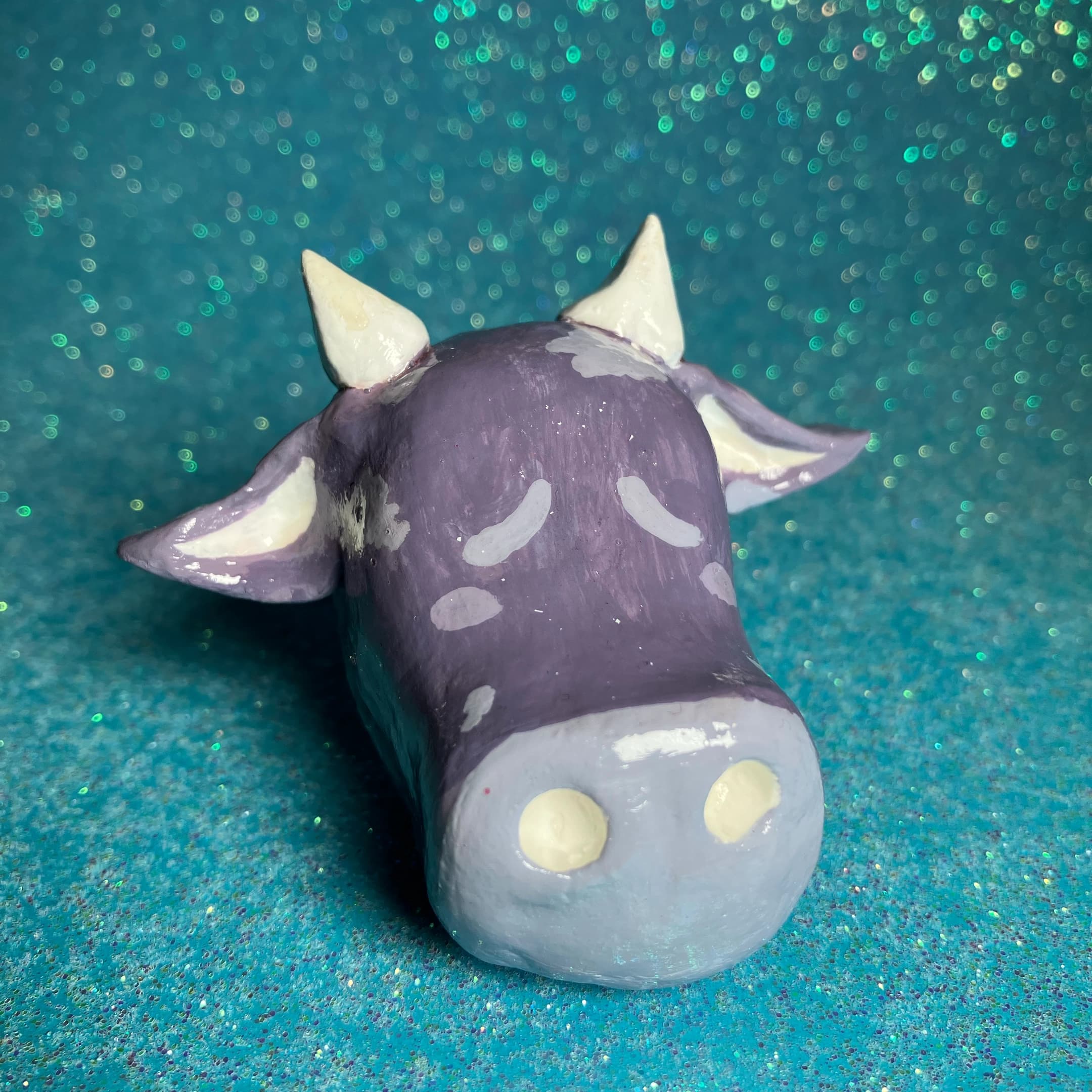 Hand Sculpted Cow Head By Longview Artist Lauren